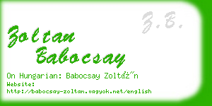 zoltan babocsay business card